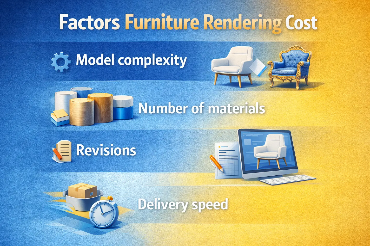 Factors Furniture Rendering Cost