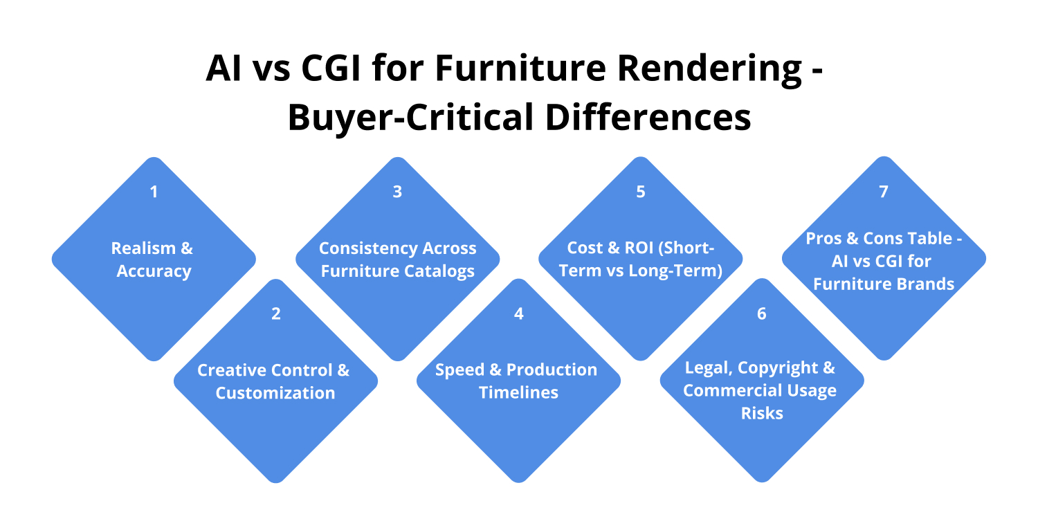 AI vs CGI for Furniture Rendering — Buyer-Critical Differences