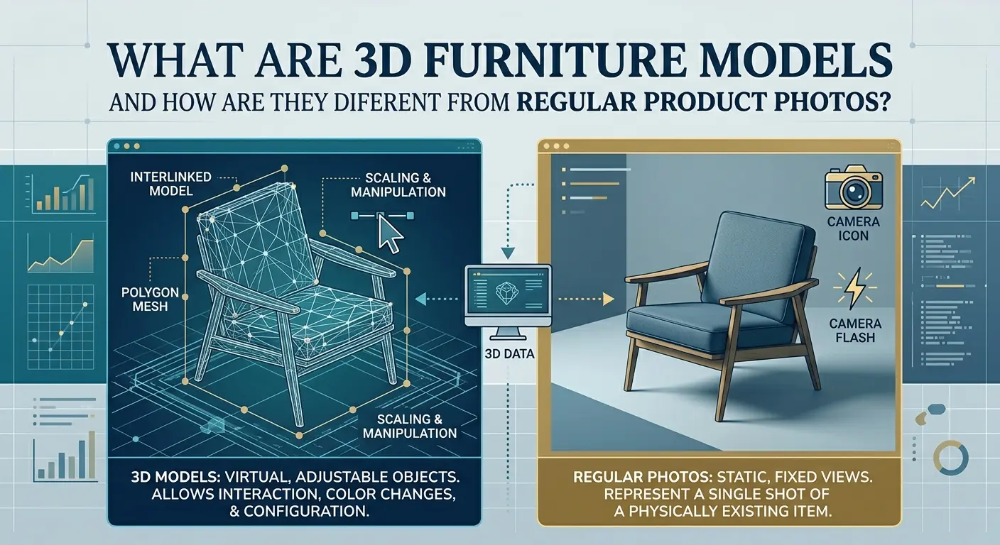 What Are 3D Furniture Models and How Are They Different from Regular Product Photos