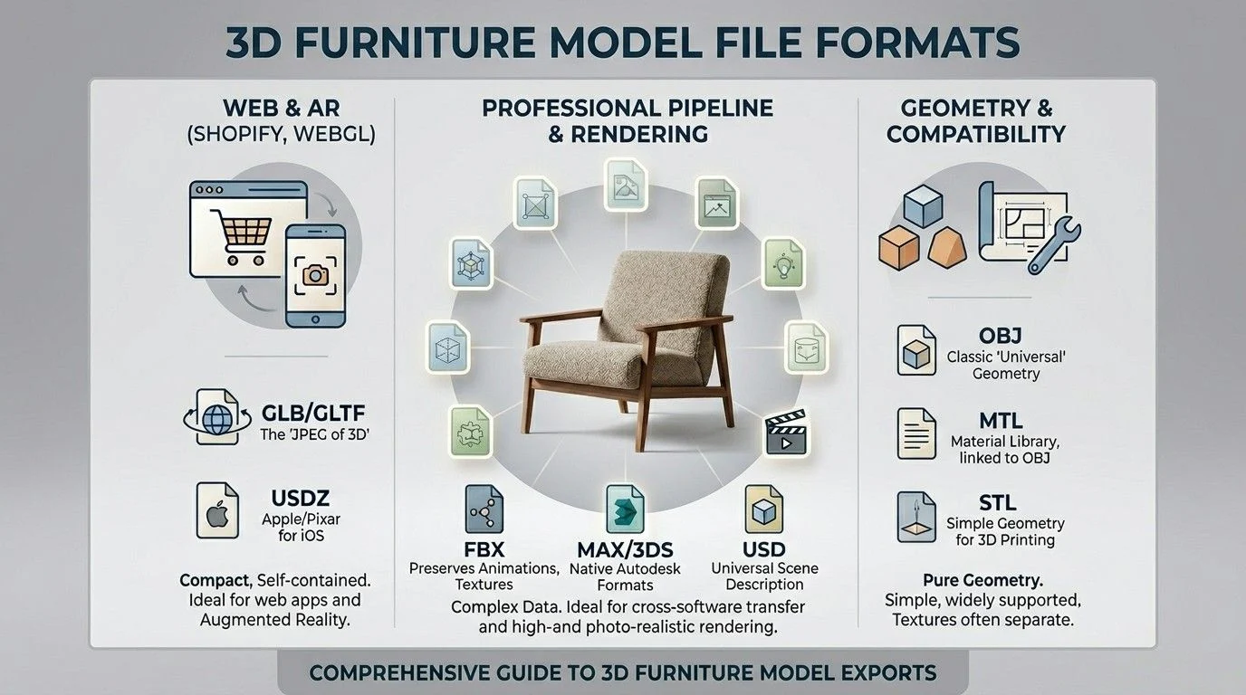 What File Formats Do You Get from a 3D Furniture Model?